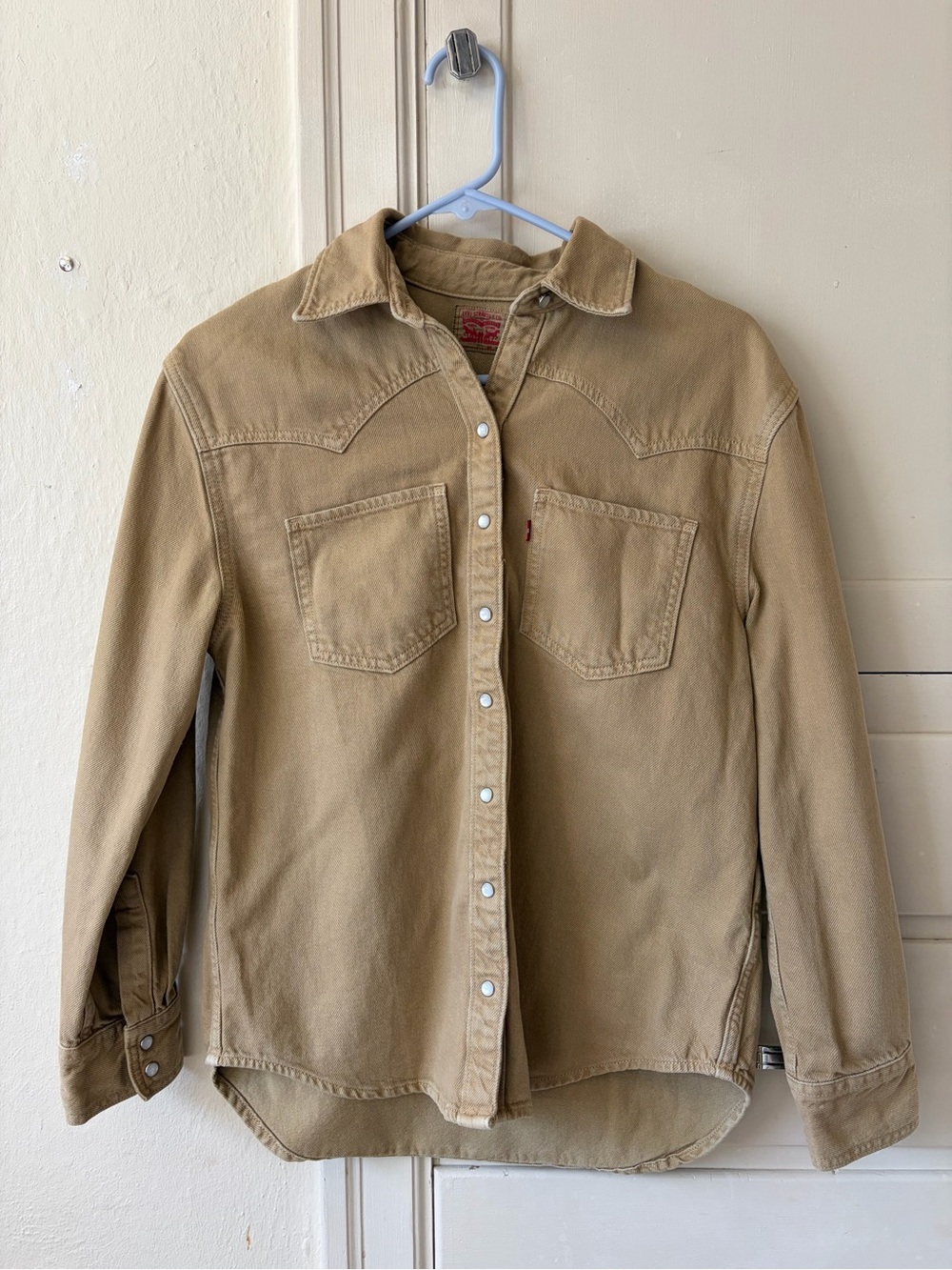 Button-Down Women's Workshirt in Tan